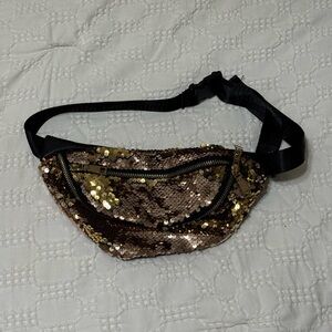 Rose Gold Sequin Fanny Pack with Adjustable Strap